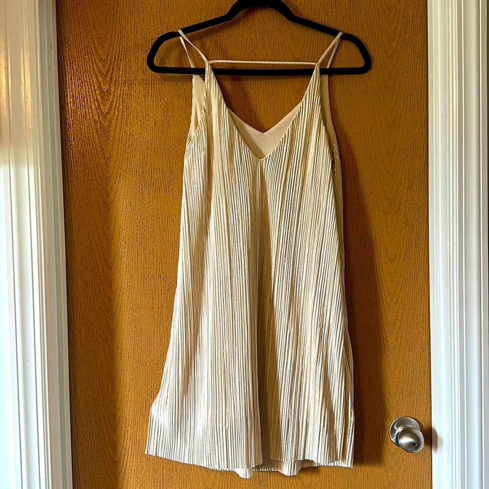Sheer dress worn once. Light w/ soft slip layer underneath for ultimate comfort.